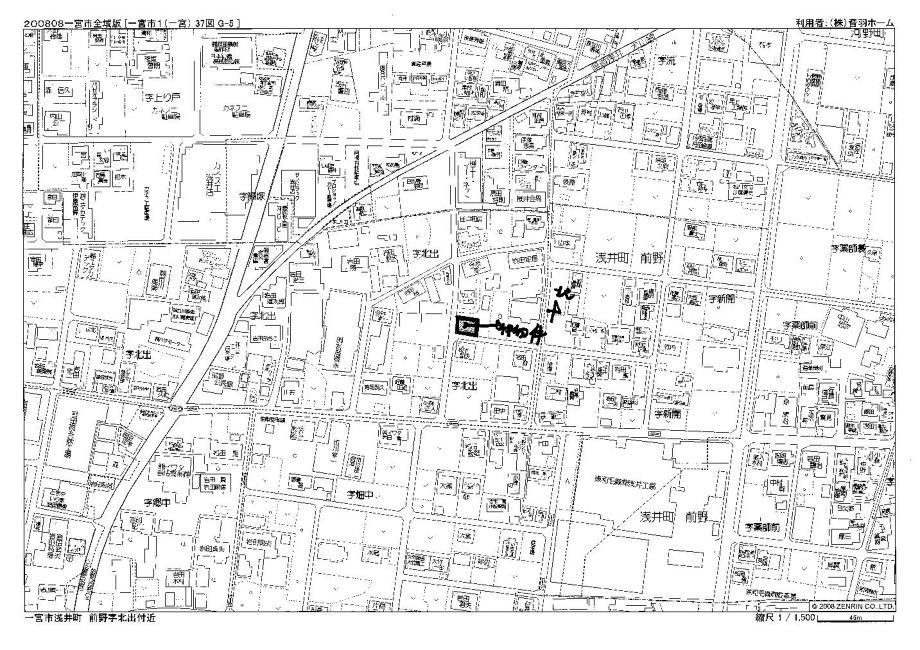 浅井町住宅用地図