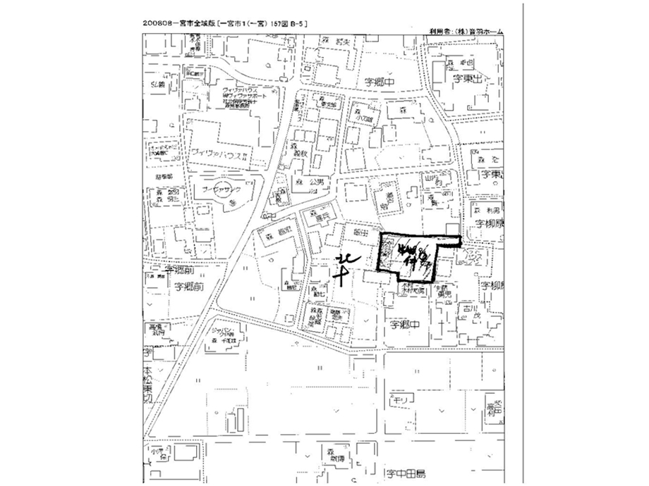 花井方住宅用地地図